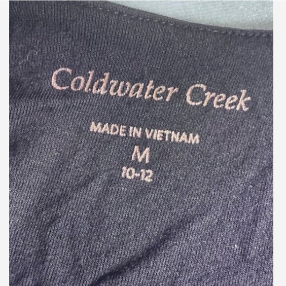 Coldwater Creek Black Ruched Long Top Blouse Tunic M - Picture 5 of 7